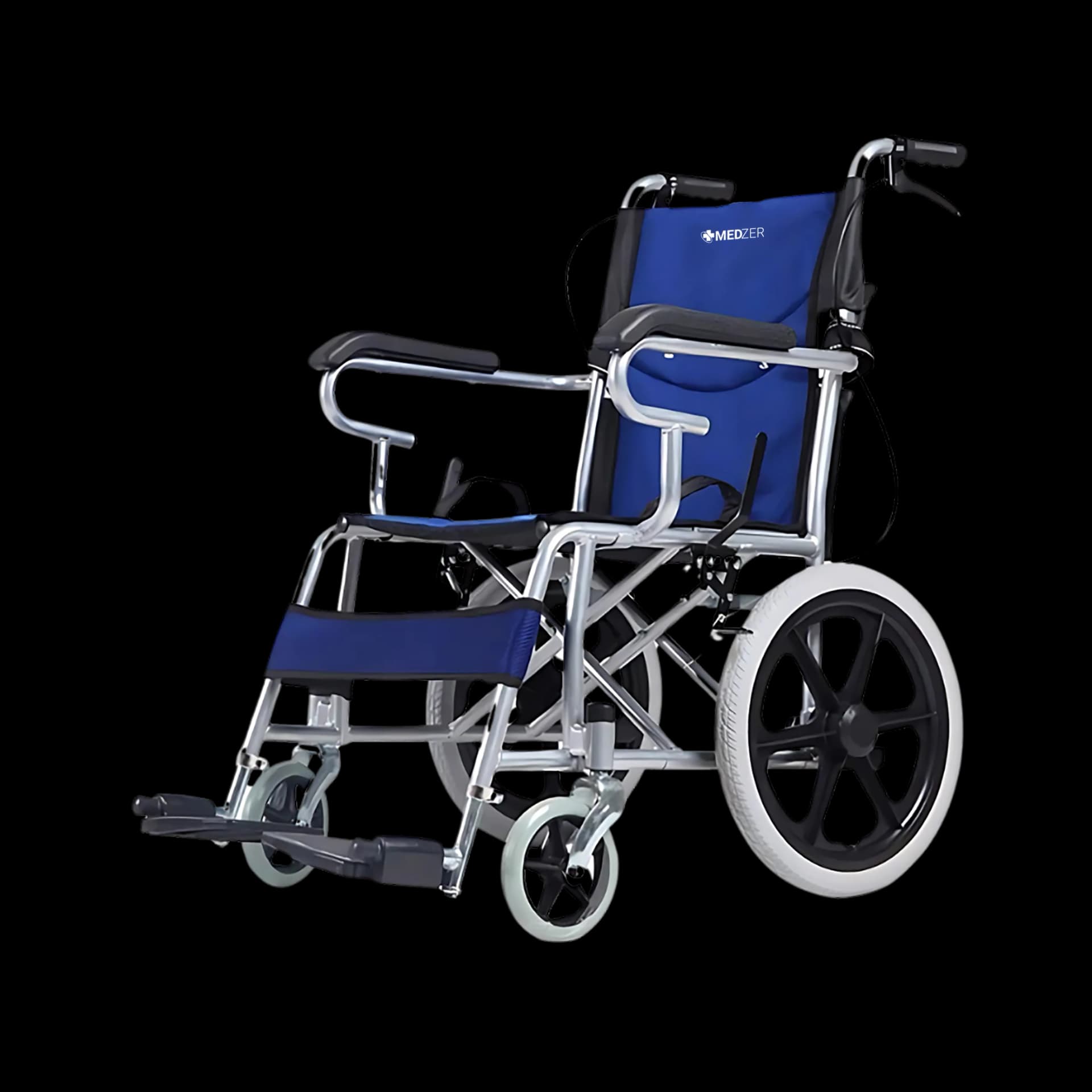 Silla de ruedas plegable de aluminio